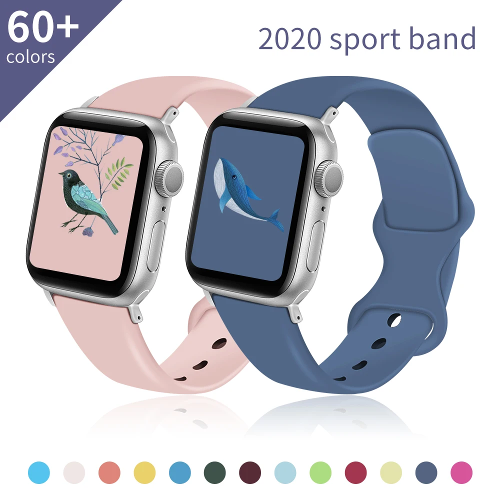 Soft Silicone Band compatible Apple Watch Series 6 SE 5 4 3 2 1 38MM 42MM Rubber Watchband Strap for iWatch 4/5 40MM 44MM
Soft Silicone Band compatible Apple Watch Series 6 SE 5 4 3 2 1 38MM 42MM Rubber Watchband Strap for iWatch 4/5 40MM 44MM