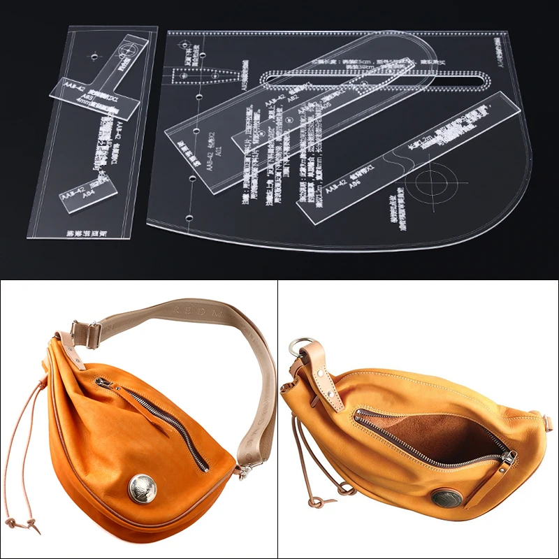 Handmade Leather Clear Acrylic Template Chest Bag Casual Satchel Sewing Pattern Acrylic Template Tool Set
Handmade Leather Clear Acrylic Template Chest Bag Casual Satchel Sewing Pattern Acrylic Template Tool Set