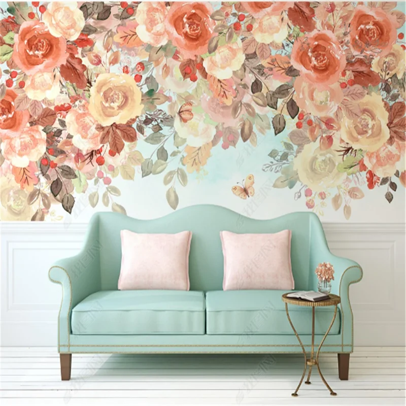 Custom Northern European wallpapers for living room mural Rose Garden Feng Shui Background Wall papers home decor bedroom mural
Custom Northern European wallpapers for living room mural Rose Garden Feng Shui Background Wall papers home decor bedroom mural