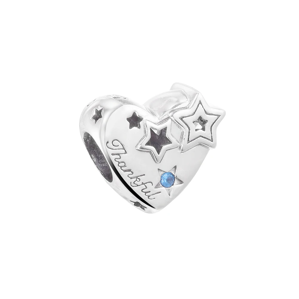 

Новинка 2021, блестящие серебряные подвески в виде сердца и звезд, подходят для браслетов, женские бусины для изготовления ювелирных изделий