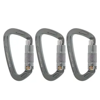 3 pcs 24 KN Aluminum Alloy Snap Hook D-Ring Rock Climbing Mountaineering Rappelling Multifunctional Snap Hook
3 pcs 24 KN Aluminum Alloy Snap Hook D-Ring Rock Climbing Mountaineering Rappelling Multifunctional Snap Hook