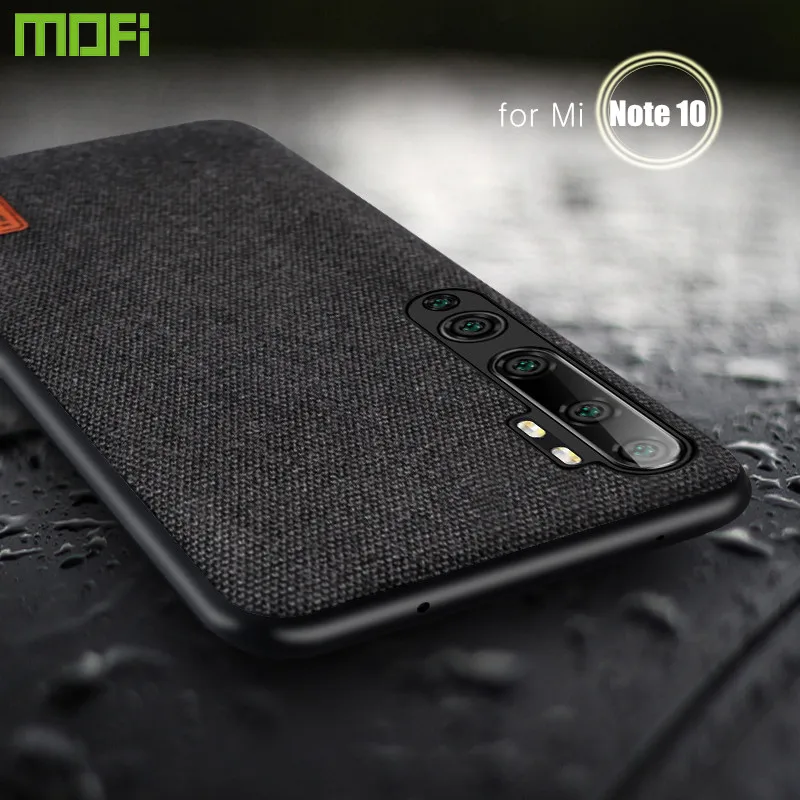 Чехол для Xiaomi Mi Note 10 Pro чехол MOFi противоударный роскошный тканевый силиконовый