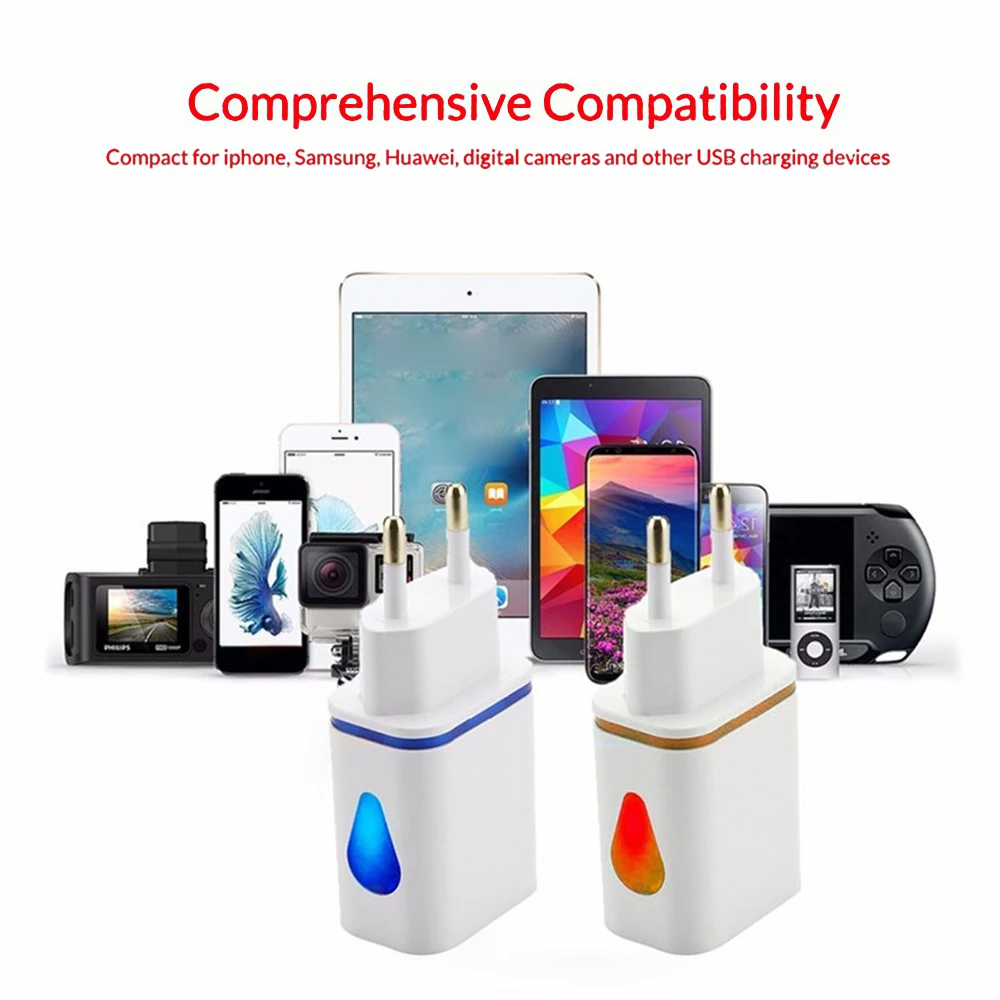 1PC Multi-colorful Power AC/DC Adapters 2 USB Port LED Light-emitting Charger 2.1A 5V Travel USB Charger For Phone Pad
1PC Multi-colorful Power AC/DC Adapters 2 USB Port LED Light-emitting Charger 2.1A 5V Travel USB Charger For Phone Pad