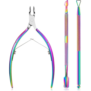 Cuticle Trimmer with Cuticle Pusher Chameleon Cuticle Nipper Clipper Cutter Dead Skin Remover Scissor Plier Durable Manicure Ped 
Cuticle Trimmer with Cuticle Pusher Chameleon Cuticle Nipper Clipper Cutter Dead Skin Remover Scissor Plier Durable Manicure Ped
