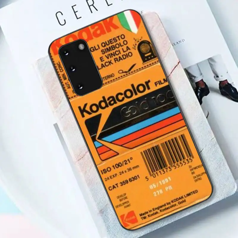 TOPLBPCS Japanese brand film Fashion Soft Kodak Soft Phone Cover for Samsung S6 S10 5G S7 EDGE S8 S9 S10 S20 PLUS S10Lite