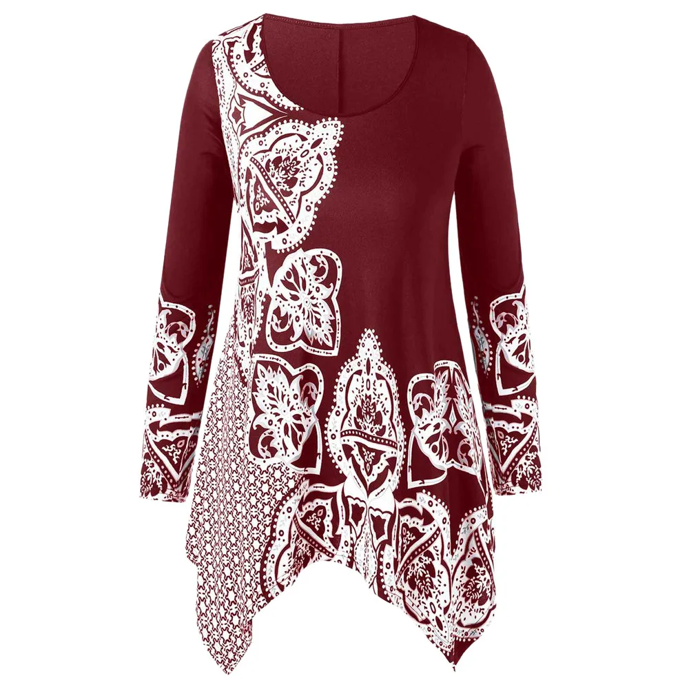 2019 New Fashion Women's Loose Women Plus Size O-Neck Folk-Custom Print Irregular Top T-shirt 9.2
2019 New Fashion Women's Loose Women Plus Size O-Neck Folk-Custom Print Irregular Top T-shirt 9.2