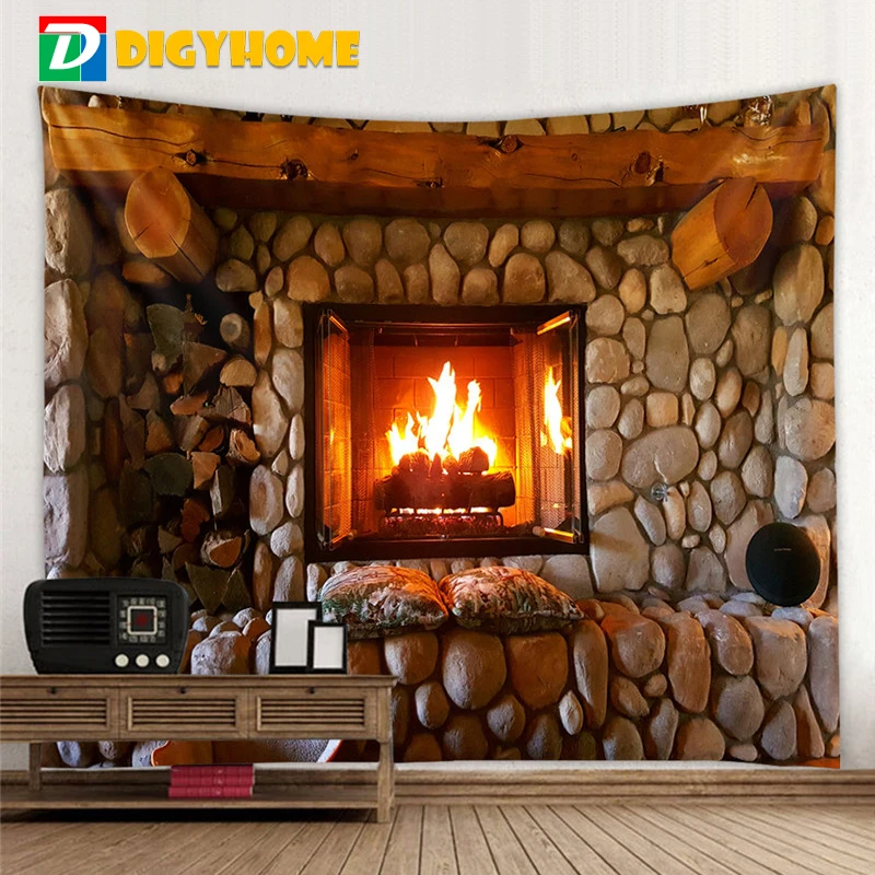 Tapestry Fireplace and Bookshelf Style Warm Feeling Beautiful Home Decoration Cool Polyester Thin Wall Hanging Cloth
Tapestry Fireplace and Bookshelf Style Warm Feeling Beautiful Home Decoration Cool Polyester Thin Wall Hanging Cloth