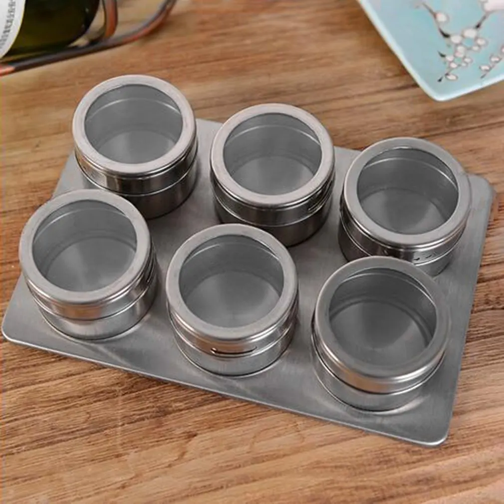 6 Pcs Magnetic Stainless Steel Cruet Condiment Spice Jars Set Salt Pepper Shakers Seasoning Sprays Kitchen Cooking Accessory
6 Pcs Magnetic Stainless Steel Cruet Condiment Spice Jars Set Salt Pepper Shakers Seasoning Sprays Kitchen Cooking Accessory