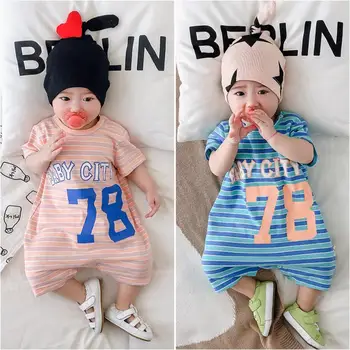 7plus1 baby boys cotton striped jumpsuits number 78 blue sports romper girls pink color cool casual clothing for 3-18m 2T kids
7plus1 baby boys cotton striped jumpsuits number 78 blue sports romper girls pink color cool casual clothing for 3-18m 2T kids
