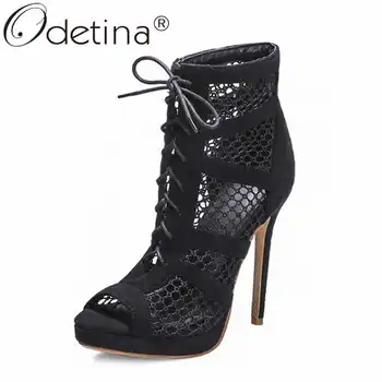 Odetina Women Fashion Air Mesh Stiletto Extreme High Heel Dress Pumps Female Retro Breathable Peep Toe Cross-tied Party Pumps
Odetina Women Fashion Air Mesh Stiletto Extreme High Heel Dress Pumps Female Retro Breathable Peep Toe Cross-tied Party Pumps