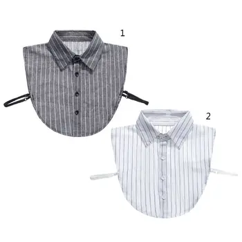Women Shirt Fake Collar Grey White Stripes Lady Female Casual Detachable False Collar Blouse Lapel Clothing Decor Accessories
Women Shirt Fake Collar Grey White Stripes Lady Female Casual Detachable False Collar Blouse Lapel Clothing Decor Accessories