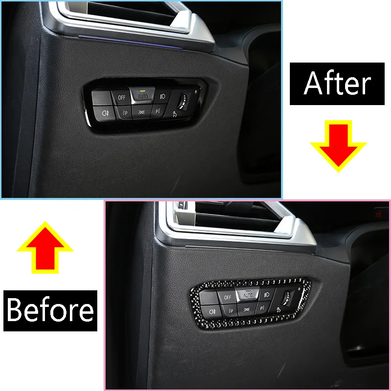 Car Sticker Carbon Fiber Headlight Control Switch Button Steering Wheel Cover Trim Accessories For BMW 3 Series G20 G28 19-20
Car Sticker Carbon Fiber Headlight Control Switch Button Steering Wheel Cover Trim Accessories For BMW 3 Series G20 G28 19-20