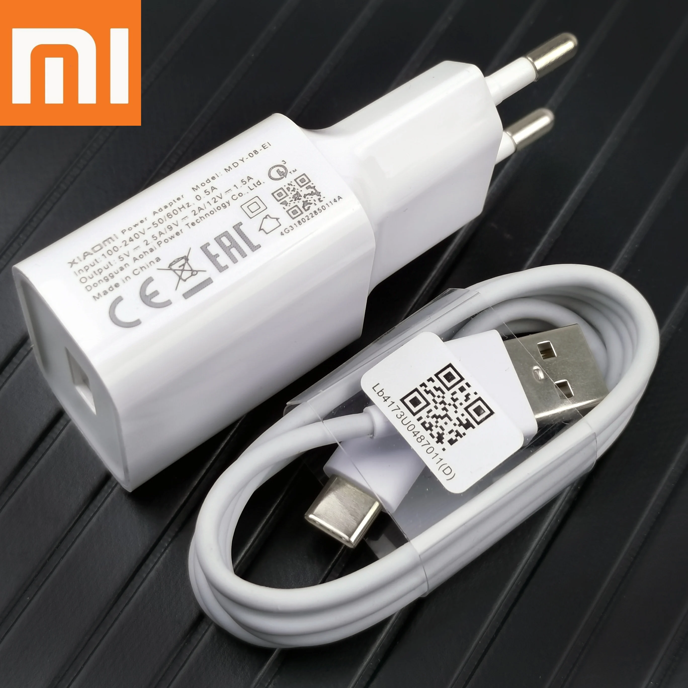 Зарядное устройство XIaoMi redmi 8 оригинал QC3.0 быстрая зарядка 18 Вт USB C ЕС адаптер