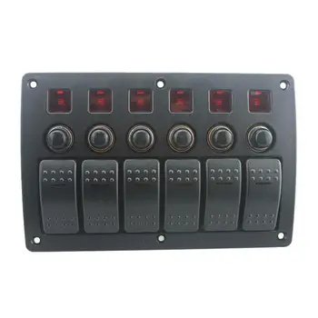 6 Gang LED Rocker Switch Panel Circuit Breakers DC 12V 24V Car Boat Marine
6 Gang LED Rocker Switch Panel Circuit Breakers DC 12V 24V Car Boat Marine