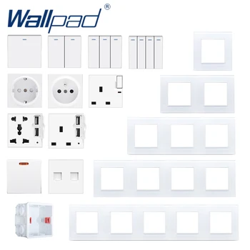 DIY Glass Frame Wall Light Button Switch Power Socket Electrical Outlet White Glass PC Function Key DIY Free S6 Series Wallpad
DIY Glass Frame Wall Light Button Switch Power Socket Electrical Outlet White Glass PC Function Key DIY Free S6 Series Wallpad