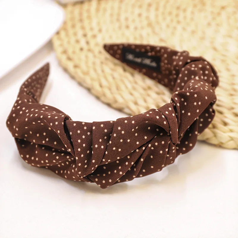 New Fashion Simulated Pearl Hair Accessories Wide Side Headband Mix Pearls Baroque Hairband Knot Headwear