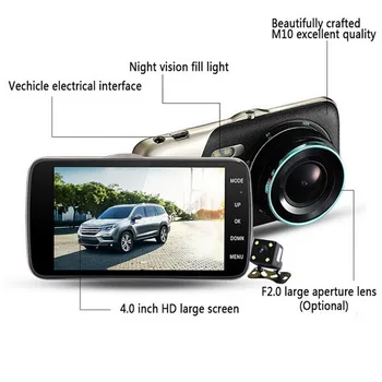 DVR 4 Inch Video Recorder Rear View Dashboard Camera Registrator Auto Night Vision DVRs Camera Dual Lens Full HD 1080P Dash Cam
DVR 4 Inch Video Recorder Rear View Dashboard Camera Registrator Auto Night Vision DVRs Camera Dual Lens Full HD 1080P Dash Cam