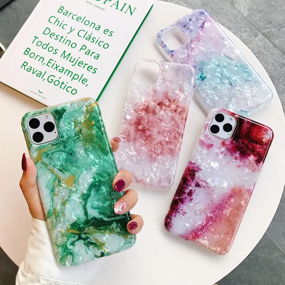 For iPhone 11 Pro Max XS Max XR Case Literary Ink Green Marble Shell Pattern Cover For iPhone 7 8 6s 6 Plus Soft Silicone TPU
For iPhone 11 Pro Max XS Max XR Case Literary Ink Green Marble Shell Pattern Cover For iPhone 7 8 6s 6 Plus Soft Silicone TPU