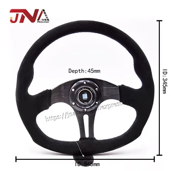 345MM steering wheels Aluminum Bracket And Suede Leather Racing Steeing Wheel 
345MM steering wheels Aluminum Bracket And Suede Leather Racing Steeing Wheel