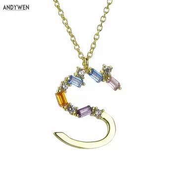 ANDYWEN 925 Sterling Silver Mini Collar 26 letter Long Chain Small Initial Alphabet Pendant Necklace Crystal CZ Zircon Jewelry
ANDYWEN 925 Sterling Silver Mini Collar 26 letter Long Chain Small Initial Alphabet Pendant Necklace Crystal CZ Zircon Jewelry