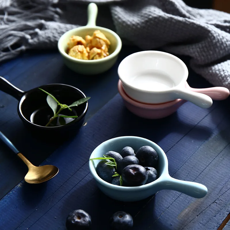 Janpanese Solid Round Handle Ceramic Sauce Dish Underglazed Porcelain Mini Salad Fruit Plate Butter Nuts Snack Dishes Plate
Janpanese Solid Round Handle Ceramic Sauce Dish Underglazed Porcelain Mini Salad Fruit Plate Butter Nuts Snack Dishes Plate