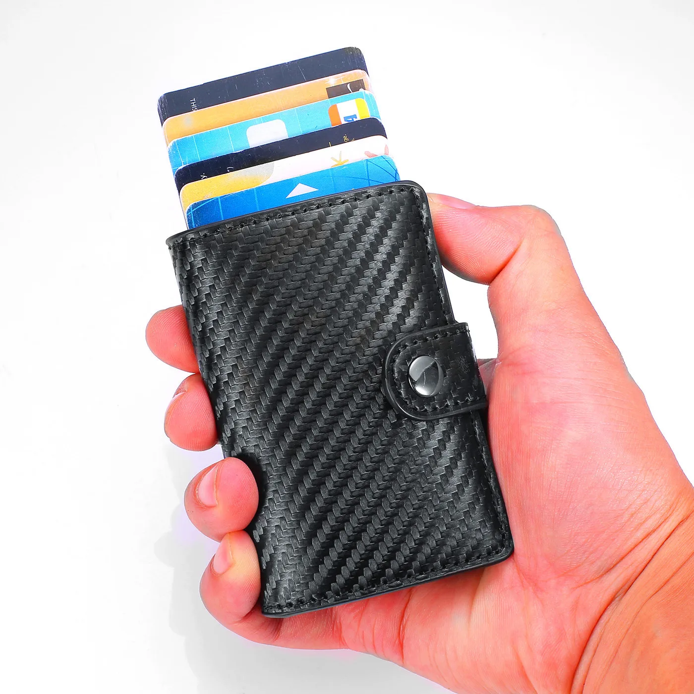 Carbon Fiber Credit Card Holder RFID Blocking Metal Wallet Purse Male Buisness Id Credit Card Holder Wallets for Men and Women
Carbon Fiber Credit Card Holder RFID Blocking Metal Wallet Purse Male Buisness Id Credit Card Holder Wallets for Men and Women