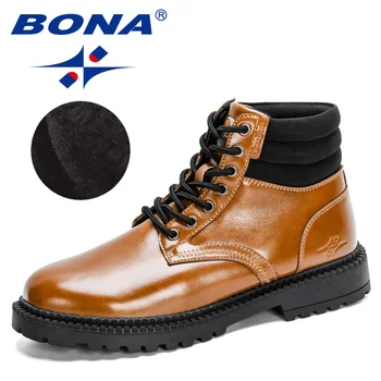BONA 2020 New Designers Fashion Shoes Men Ankle Boots Casual Luxury Leather Footwear Man High Top Plush Warm Comfy Botas Hombre
BONA 2020 New Designers Fashion Shoes Men Ankle Boots Casual Luxury Leather Footwear Man High Top Plush Warm Comfy Botas Hombre