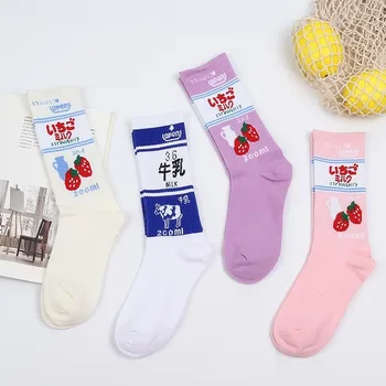 Crew Socks Funny Women Cotton Woman Sox Strawberry Milk Print Sock Cartoon Ladies Autumn Winter Classic Lady Calcetines Hombre
Crew Socks Funny Women Cotton Woman Sox Strawberry Milk Print Sock Cartoon Ladies Autumn Winter Classic Lady Calcetines Hombre