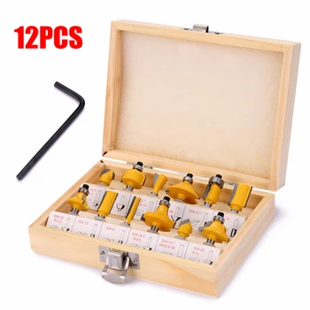 12pcs Router Bits Set Carbide Tipped 1/4'' Shank With Wooden Carry Case For Wood, MDF Board, Hardwood
12pcs Router Bits Set Carbide Tipped 1/4'' Shank With Wooden Carry Case For Wood, MDF Board, Hardwood