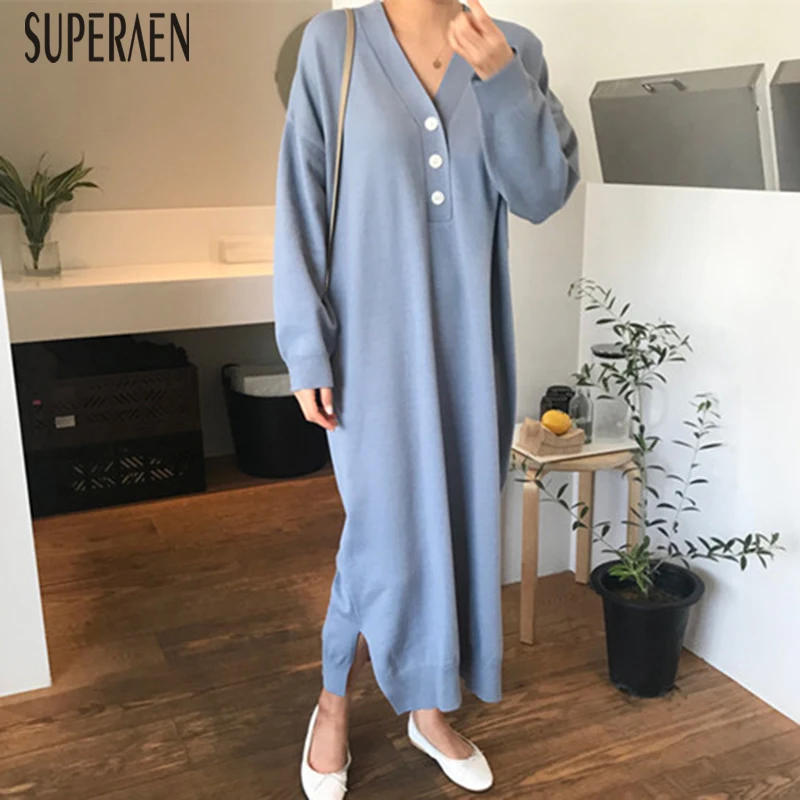 SuperAen Korean Style Women Long Sweaters Wild Casual Solid Color Ladies Sweaters V-neck Autumn New 2019 Women Clothing
SuperAen Korean Style Women Long Sweaters Wild Casual Solid Color Ladies Sweaters V-neck Autumn New 2019 Women Clothing