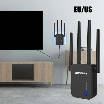 US/ EU COMFAST Dual Frequency Network Extender Repeater 1200Mbps Wireless Wifi Link Signal Wireless Repeater
US/ EU COMFAST Dual Frequency Network Extender Repeater 1200Mbps Wireless Wifi Link Signal Wireless Repeater