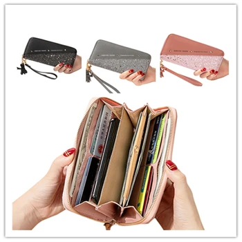 B&L Women PU Leather Zip Around Wallet Large Capacity Credit Card Holder Phone Clutch with Wristlet Ladies Glitter Wallets 
B&L Women PU Leather Zip Around Wallet Large Capacity Credit Card Holder Phone Clutch with Wristlet Ladies Glitter Wallets
