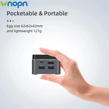 Mini PC Intel Celeron computer Windows 10 N4100 Quad-Core 8GB LPDDR4 128GB/512G 2,4G/5,0G WiFi Bluetooth 4,2 HDMI2.0 4K USB-C