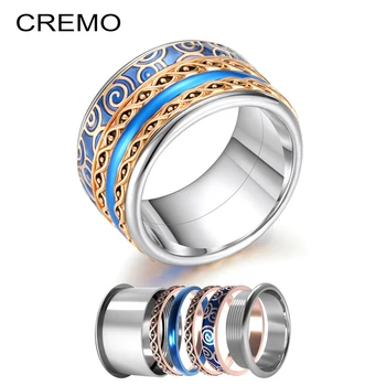 Cremo Spinner Interchangeable Rings Enamel Stackable Arctic Symphony Stainless Steel Band Collection
Cremo Spinner Interchangeable Rings Enamel Stackable Arctic Symphony Stainless Steel Band Collection