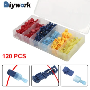 120pcs Quick Disconnect Spade Terminal T-Tap Wire Connectors Electrical Wire Terminals Insulated Self-Stripping Quick Splice 
120pcs Quick Disconnect Spade Terminal T-Tap Wire Connectors Electrical Wire Terminals Insulated Self-Stripping Quick Splice