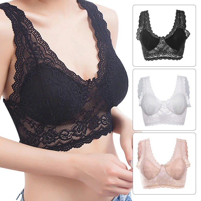 Fashion Lace Bra Flower Large Size Wrapped Chest No Steel Ring Anti-light Strapless Band Chest Pad Lace Bra Tops Women
Fashion Lace Bra Flower Large Size Wrapped Chest No Steel Ring Anti-light Strapless Band Chest Pad Lace Bra Tops Women