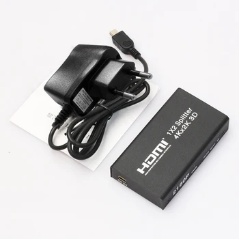 HDMI Split 1x2 Splitter 1 HDMI IN 2HDMI OUT 4Kx2K 3D 2160P Separation of Signals Output Lifting Signal for Dual Display
HDMI Split 1x2 Splitter 1 HDMI IN 2HDMI OUT 4Kx2K 3D 2160P Separation of Signals Output Lifting Signal for Dual Display