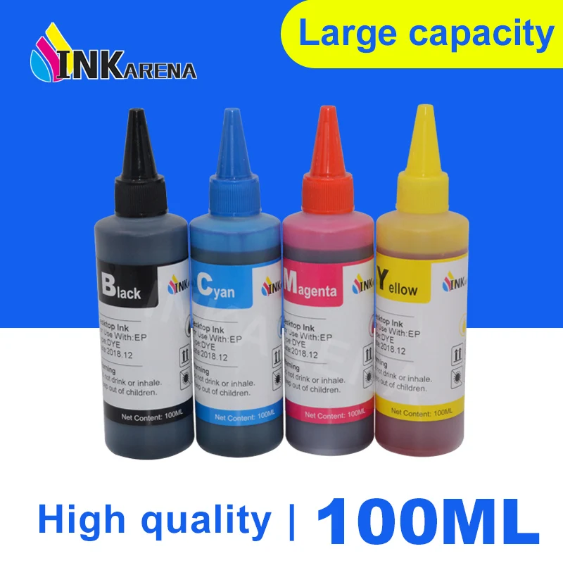 INKARENA 100ml Printer Ink Refill Kit for HP 122 123 121 302 304 301 300 21 22 140 141 650 652 XL Cartridge Ciss Ink Tank System
INKARENA 100ml Printer Ink Refill Kit for HP 122 123 121 302 304 301 300 21 22 140 141 650 652 XL Cartridge Ciss Ink Tank System