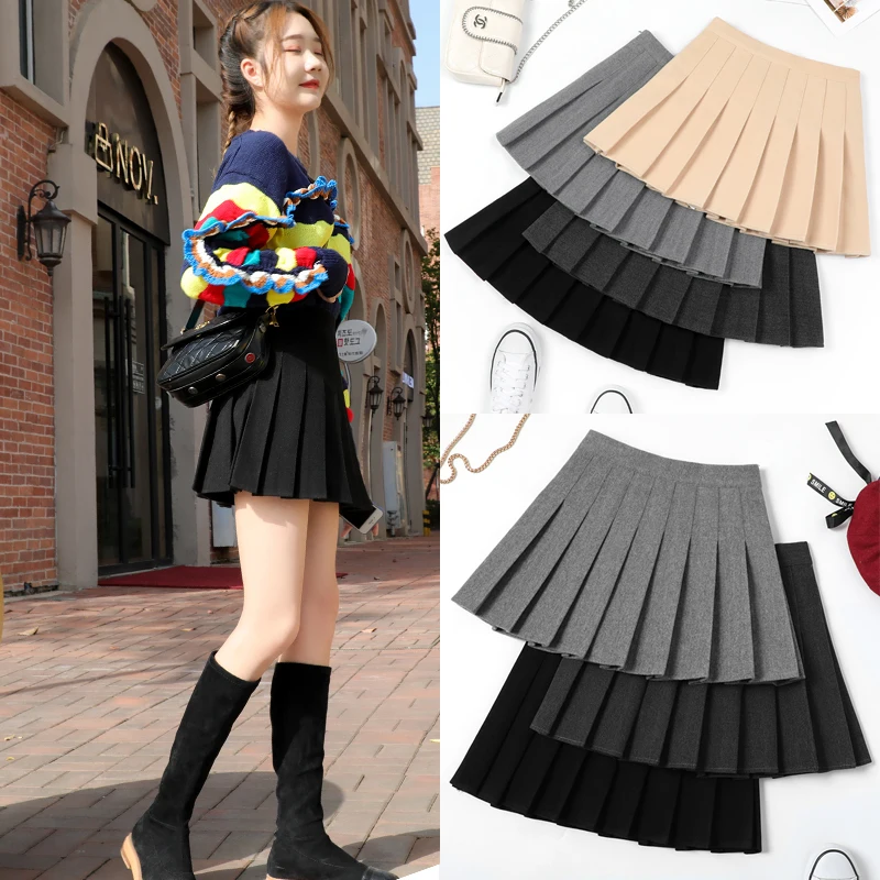 Autumn and Winter Women's Skirt New Woolen High Waist Pleated Skirt Solid Color College Style Korean Style Skirt Thickened Skirt
Autumn and Winter Women's Skirt New Woolen High Waist Pleated Skirt Solid Color College Style Korean Style Skirt Thickened Skirt