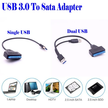 USB 3.0 Sata Cable Dual USB Sata Converter USB To Sata Adapter Suport External SSD HDD Hard Drive 22 Pin 10pcs/lot Wholesales
USB 3.0 Sata Cable Dual USB Sata Converter USB To Sata Adapter Suport External SSD HDD Hard Drive 22 Pin 10pcs/lot Wholesales