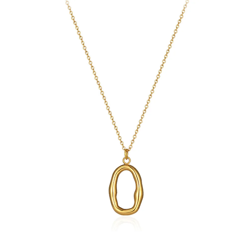 Rhysong Jewellery Round Pendant Clavicle Chain Simple Irregular Water Wave Necklace Titanium Steel Gold Plated Lady XL210
Rhysong Jewellery Round Pendant Clavicle Chain Simple Irregular Water Wave Necklace Titanium Steel Gold Plated Lady XL210