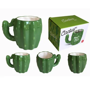 Green Cactus Coffee Cups and Mugs 350ml Cactus Tea Milk Ceramic Cups with Handle Coffee Mug Novelty Gifts for Your Friends / Kid
Green Cactus Coffee Cups and Mugs 350ml Cactus Tea Milk Ceramic Cups with Handle Coffee Mug Novelty Gifts for Your Friends / Kid
