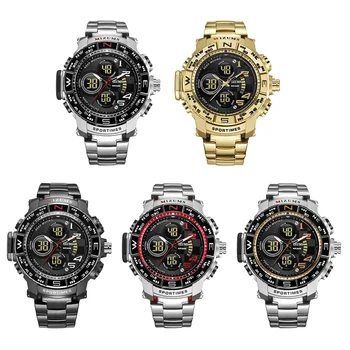 Mens Fashion Dress Analog Quartz Watch Stainless Steel Band Analog Digital LED Dual Time Display Mens Watch
Mens Fashion Dress Analog Quartz Watch Stainless Steel Band Analog Digital LED Dual Time Display Mens Watch