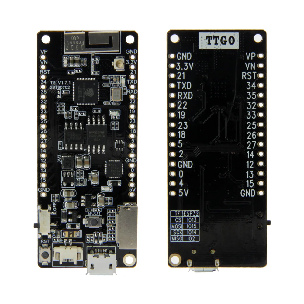 T8 V1.7 WIFI Bluetooth MCU32 WROVER 4MB FLASH 8MB PSRAM Electronic Module TF Memory Card 3D Antenna
T8 V1.7 WIFI Bluetooth MCU32 WROVER 4MB FLASH 8MB PSRAM Electronic Module TF Memory Card 3D Antenna