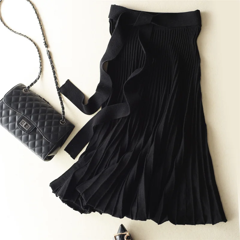 2017 Autumn New Style Women's Solid Color Knit Lace-up Versatile Half-length Wool Small Full Skirt Knitted Woolen Skirt
2017 Autumn New Style Women's Solid Color Knit Lace-up Versatile Half-length Wool Small Full Skirt Knitted Woolen Skirt