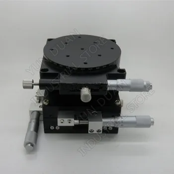 Manual Trimming Platform XYZR 4 Axis 90MM V-rail Heavy load Linear Stages Vertical lift and Rotary Tuning sliding table 90
Manual Trimming Platform XYZR 4 Axis 90MM V-rail Heavy load Linear Stages Vertical lift and Rotary Tuning sliding table 90