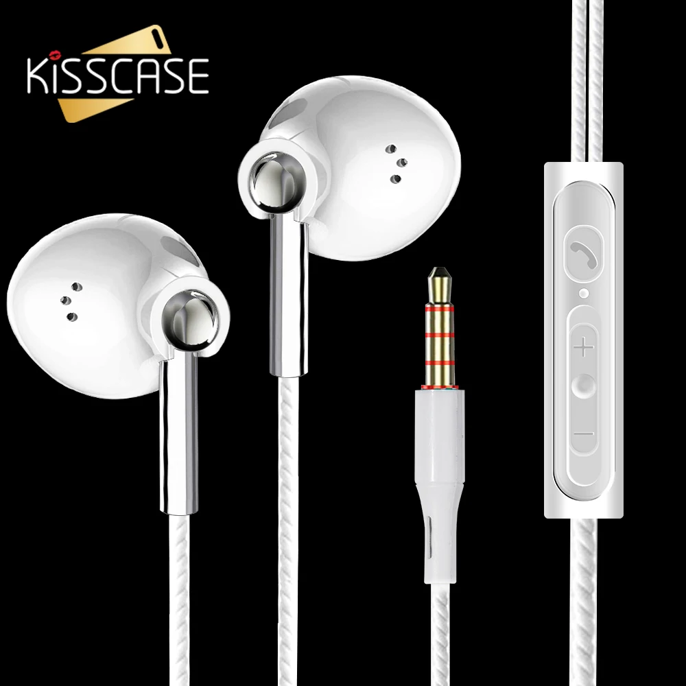 KISSCASE 3 5 мм проводные наушники 6D музыка стерео бас спортивные музыкальные с
