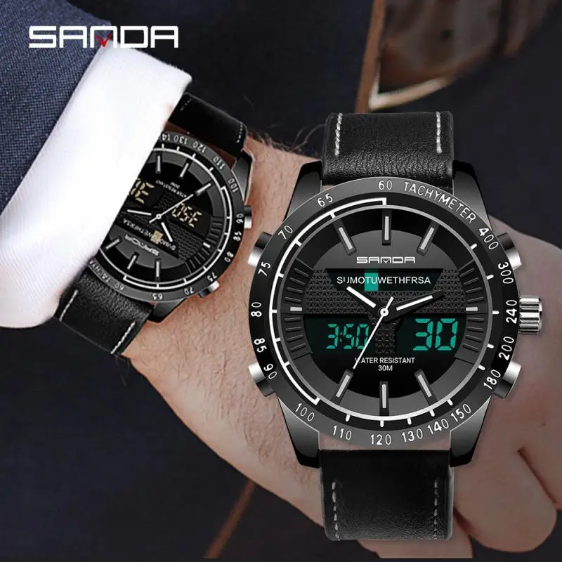 

SANDA Fashion Men Sports Watches Professional Military Mens Digital LED Army Dive Watch Casual Electronics Wristwatches Relojes