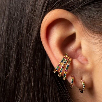 Peri'sBox 3 Sizes Multi Color Cubic Zirconia Round Hoop Earrings Continuous Stone Cartilage Earrings Hoops 2019 Dainty Earrings
Peri'sBox 3 Sizes Multi Color Cubic Zirconia Round Hoop Earrings Continuous Stone Cartilage Earrings Hoops 2019 Dainty Earrings