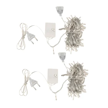 2 Set Changing Fairy Lights USB Powered with Remote Control, 100Led 10 Meter LED Bright Silver Wire Starry String Lights EU Plug
2 Set Changing Fairy Lights USB Powered with Remote Control, 100Led 10 Meter LED Bright Silver Wire Starry String Lights EU Plug